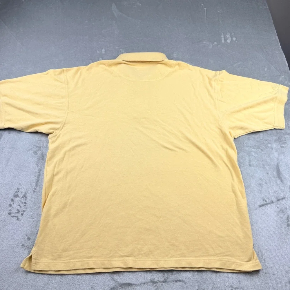 Columbia Men's XL Yellow Short Sleeve Pique Polo Shirt Cotton Casual Outdoors